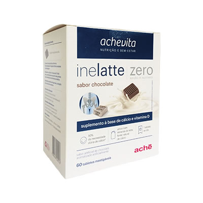 Inelatte Sabor Chocolate Zero Açúcar com 60 Tabletes