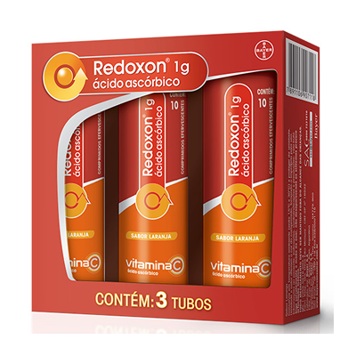 Redoxon 1g com 30 Comprimidos Efervescentes Sabor Laranja