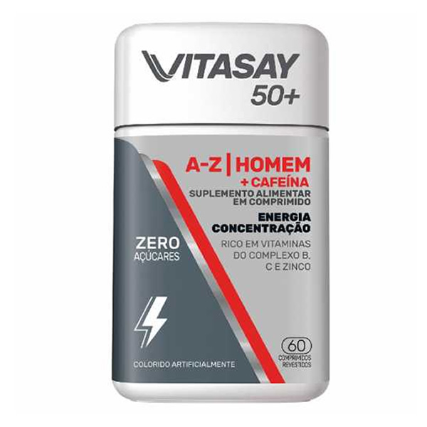 Vitasay 50+ A-Z Homem + Cafeína com 60 comprimidos